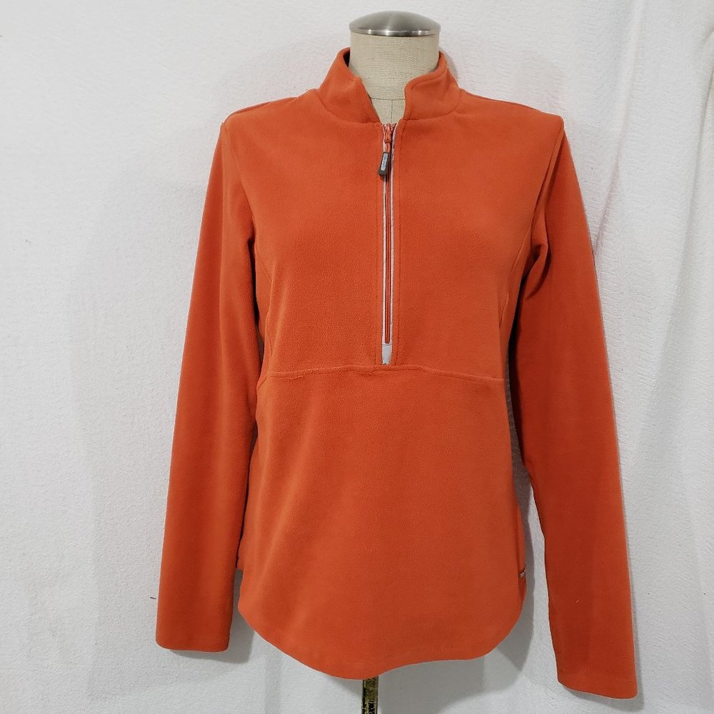 Calvin Klein Orange Fleece Pullover Reflecting Zip
